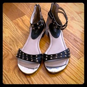 Black Studded Sandals